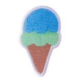 Blue and Green Ice Cream Embroidery Patch